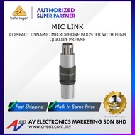 BEHRINGER MIC LINK Compact Dynamic Microphone Booster with High-Quality Preamp