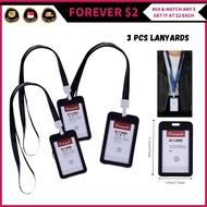 (FOREVER $2) Set of 3 Office Lanyard ID Card Holder Elegant Badge Holder with Strong Strap for Daily