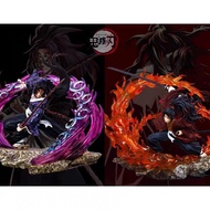 ฟิกเกอร์ Demon Slayer GK PVC Figure โมเดล Tsugikuni Yoriichi VS Kokushibo Battle Posture 21cm Figure Model Can Glow Anime Kimetsu No Yaiba PVC Figure Packed in Box Model