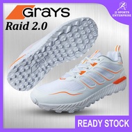Grays Raid 2.0 Hockey Shoes Kasut Hoki Turf Shoe Grays Hockey Shoe Kasut Padang White