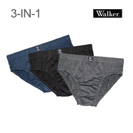 Walker ARJUN Men’s 3-in-1 Brief w/ Inside Garter, Material: Cotton Blend Men Boxer Briefs