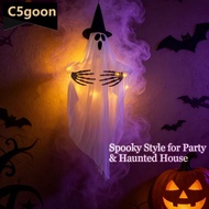 C5GOON 90cm Large Halloween Glowing Ghost LED String Lights Outdoor Hanging Ghost Lamp for Yard Pati