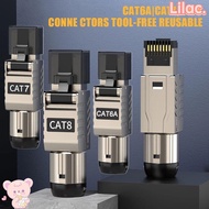 VIOLETLILAC RJ45 Metal Tool, 22AWG - 24AWG Crystal Head Panel RJ45 Cat8 Cat7 Cat6A Connectors, Ether