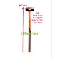 Bodem Stone Hammer RUBBER FIBER Handle 8Lb 4,5kg / BODEM Hammer 4,5 kg 8 LB