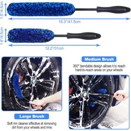 NIKCOSMK Wheel Brush, Wheel & Rim Cleaner Brush, Tire Brush, Wheel Cleaning Brush, Bendable & Durabl