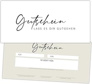 50 Blank Vouchers to Fill Yourself Nail Studio Hairdresser Cosmetics Massage Wellness Foot Care Blan