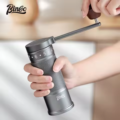 Bincoo Manual coffee grinder SM01 portable mill 420 stainless steel Six-star Core Crank Hand Coffee 