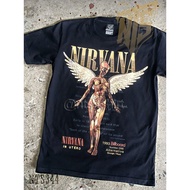 NTS 344 Nirvana In Utero ROCK เสื้อยืด เสื้อวง เสื้อดำ สกรีนลายอย่างดี ผ้าหนานุ่ม ไม่หดไม่ย้วย NTS T