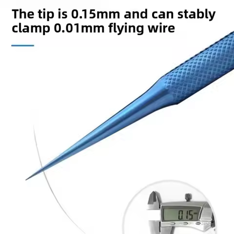 Antimagnetic Electronics maintenance Tweezers 0.15mm Precision Titanium Alloy Professional Repair Fi