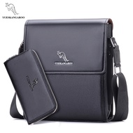 YUES KANGAROO men messenger bag men leather bag designer famous brand shoulder bag business briefcase crossbody bag for men