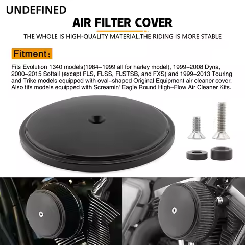 Motorcycle Air Cleaner Filter Cover For Harley Dyna Street Bob Low Rider 99-08 Softail Fatboy 2000-1