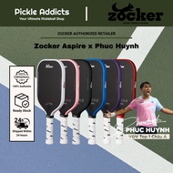 Zocker Aspire Pickleball Paddle x Phuc Huynh White Edition Pickleball Paddle