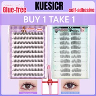 【BUY 1 TAKE 1】BQI Glue Free False Eyelashes Self Adhesive Lash Extension Natural Look Fake Lashes
