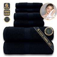 codLuxury 6/8 Piece Towel Set 2 Bath Towels 2 Hand Towels 2 Washcloths Cotton Towel for Bathroom Da