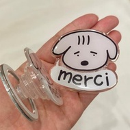 【WOOOGUO】懶狗手機氣囊支架 黏貼磁吸款 Magsafe 可愛 狗狗