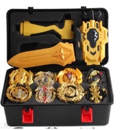 Gold Beyblade Burst Launcher Handle Set with Receiving Box Storage Case Kid's Beyblade Toys