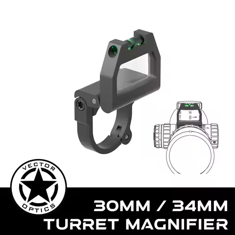 Vector Optics X-ACCU 30mm/34mm Quick-flip Scope Turret Mark Magnifier Mount Ring with Air Bubble Lev