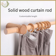 Log Shading Curtain Rod Simple Single Rod Double Rod Punching Curtain Rod Roman Rod B &amp; B Curtain Rod Wood Holder