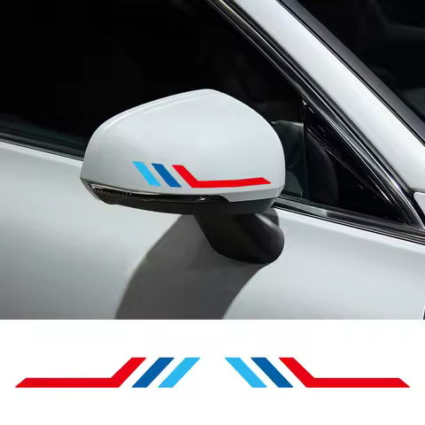 2Pcs Car Rearview Mirror Sticker For BMW E28 E30 E34 E36 E46 E60 E90 F84 F87 X1 X3 X4 X5 X6 X7 Auto