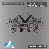 CUTTING CUTTING STICKER STICKER BARBERSHOP HAIR CUTTING COOL HAIR CUTTING