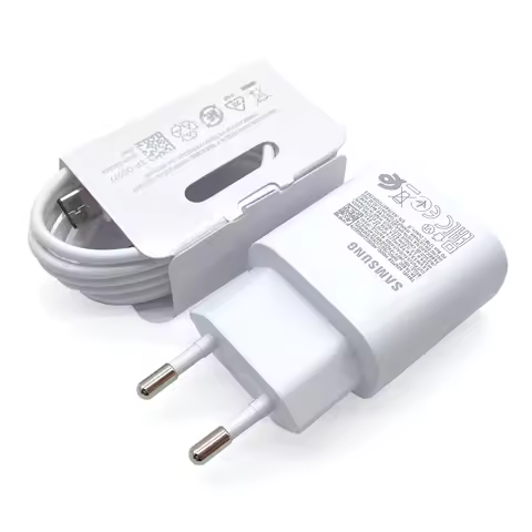 Samsung 25W Super Fast Charger Power Adapter For Galaxy S23 S22 S21 S20 FE USB Type C Cable For Note