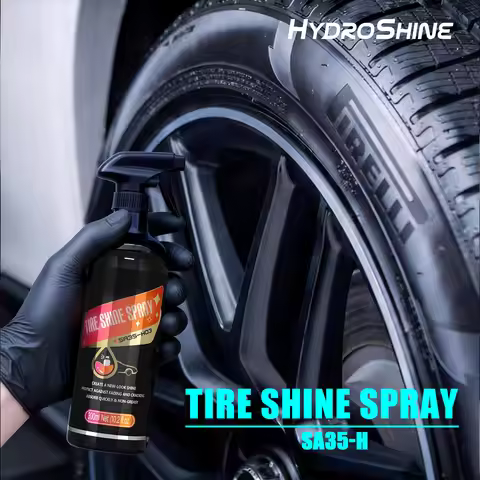Car Tire Shine Coating Tyre Gloss Plastic Rubber Wheel Restorer Agent Spray Polishing Brightener Aut