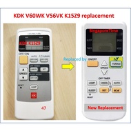 Replacement for KDK ceiling fan remote control  V60WK  K15Z9