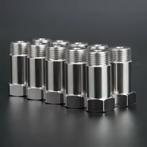 10Pcs Oxygen O2 Sensor Spacer Adapter Bung Catalytic Converter Eliminator Adapter Oxygen O2 Sensor 4