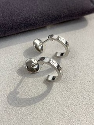 Cartier love系列耳環銀耳釘outlet earrings
