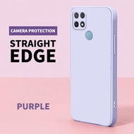 LIANPO For OPPO A15 OPPO A15s Phone Case Carema Protection Straight Square Edge Silicone Shockproof 