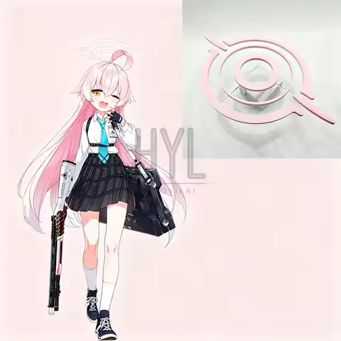 Game Blue Archive Hoshino Cosplay Pink Halo Headpiece Women Halloween Carnival Party Role Play Costu