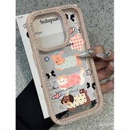 cat dog Bat polka dot  For iPhone 16 13 12 14 15 11 13PRO 16PRO 14PROMAX 12PROMAX 15PROMAX 15PLUS 13