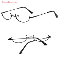 TasteTasty Vintage Glasses Metal Frame Half Frame Without Lens Girls Chic Cosplay Party Decoration Glasses Y2K Metal Photography Glasses MY