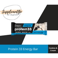 Horleys Protein33 Energy Bar Cookies & Cream (EXP: 12/20)