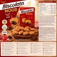 BISCOLATA MOOD , BISCUIT WITH CHOCOLATE FILLING 40G