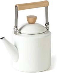 WZHZJ Camping Outdoors Coffee Pot Hand Drip Enamel Tea Coffee Pot Kettle Boiler Oil Vinegar Cruet (Color : White)