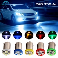 OPENMALL 10Pcs Truck 12V BA9S T4W T11 1210 4 SMD LED Bulbs Amber Lights 4 LEDs Auto Car Lights B9H4