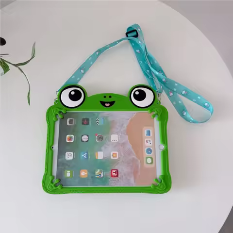 3D Cute Frog Kids Silicone Tablet Case For Samsung Tab A 8.0 T290/T295/T297 A7 Lite T220/T225 A9 A11