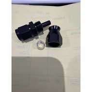 AN4 STRAIGHT TEFLON PTFE BLACK NEPEL