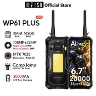OUKITEL WP61 PLUS 36GB+512GB108MP+32MP 5G smartphone FHD+ 120Hz Resfersh Rate Display​​ 6.7“ 20000mA