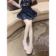 stocking woman 袜子 Stoking putih berkrim nipis musim bunga dan musim panas wanita Lolita beludru bawa