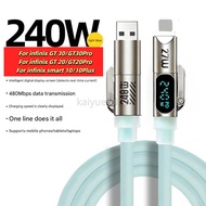 For infinix GT 30 GT30Pro GT 20 GT20Pro smart 10 smart 10Plus HOT 60i/HOT 60 Pro/HOT 60ProPlus 240W 