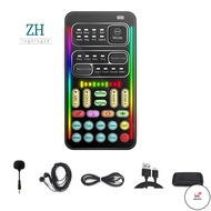 WOW I9 Voice Changer Full Kit Multiple Audio Effect Bluetooth Live Sound Cards Ultra-Thin Portable L
