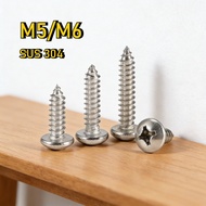 [YMH-G1] Phillips Pan Head Self Tapping Screw /Screw Plastic Wood| SUS 304 Stainless Steel  | Skru B