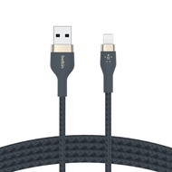 Belkin BoostCharge Pro Flex Braided USB Type A to Lightning Cable (2M/6.6FT), MFi Certified Charging