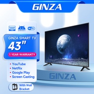 GINZA 43 inches SMART TV on sale flat screen tv 43 inches Full HD ultra-slim television (Free Bracket )