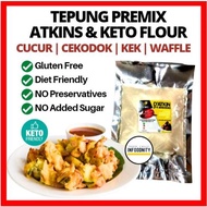 Tepung Keto Premix Flour Low Carb Cucur Cekodok Pancake Waffle Almond Bread Roti Bun Cake Kek Wrap K