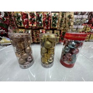 DT41-87 Glitter Ball 6 Cm. With 24 Christmas Decorations