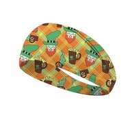 St. Patrick's Day Printed Headband Ireland Clover Elastic Headband Bandwidth Headscarf Hairband for 
