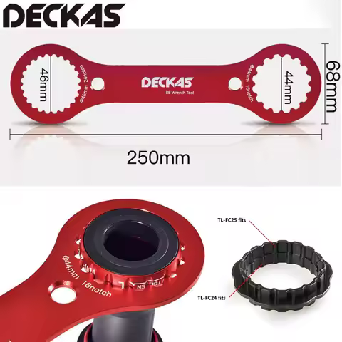 DECKAS Bicycle Bottom Bracket Wrench Removal Tool Aluminum Alloy Bicycle Bottom Bracket Tool for TL-